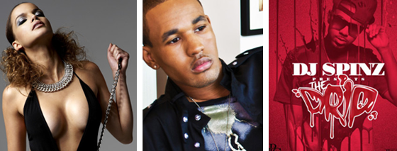 Marcelle Braga, Model Timothy Lawrance and DJ Spinz