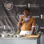 Chef Marcus Samuelsson of Red rooster Harlem at the Cadillac Culinary Challenge Test Drive with Bon Apetit Magazine.